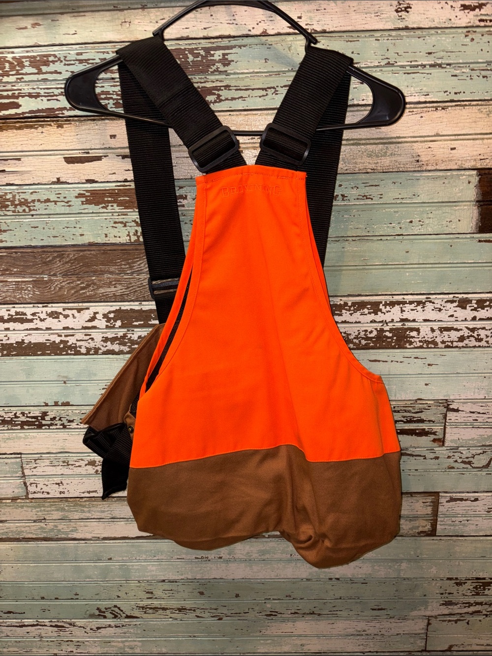 Browning Brown and Orange Hunting safety vest / Chest Rig / pockets for storage - Picture 4 of 5